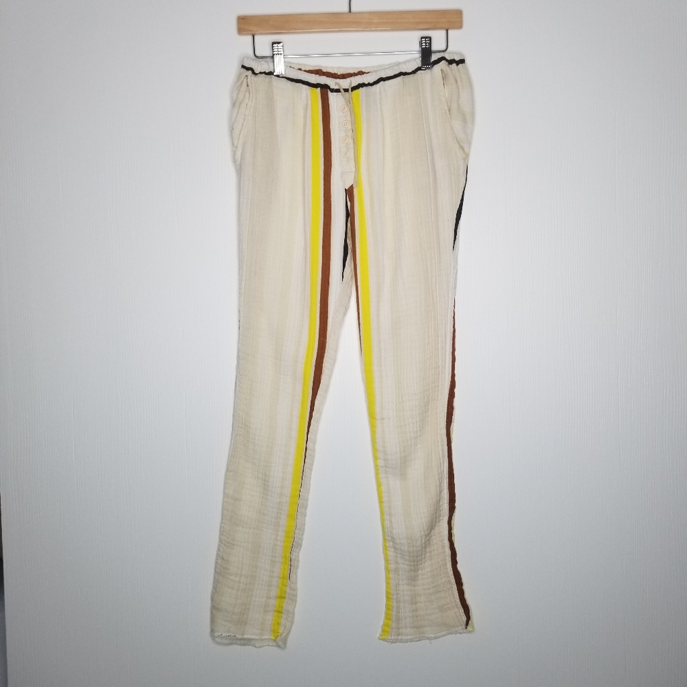 Ace & Jig Striped Slim Leg Pants XS Antique Gauze